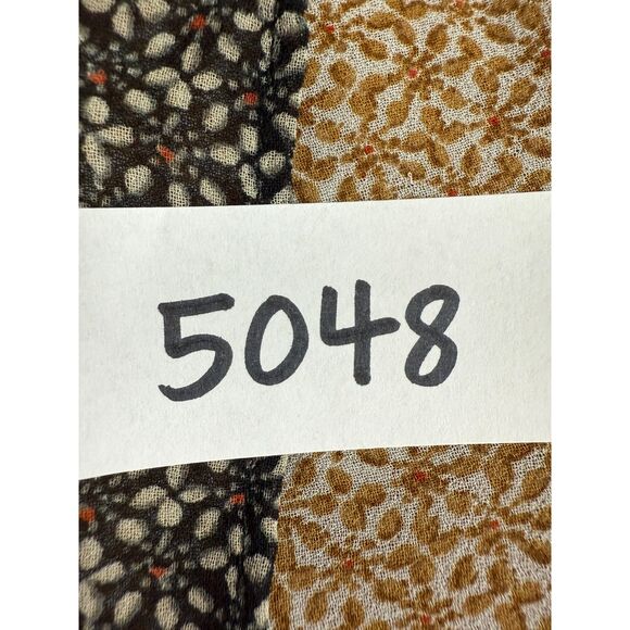 Ann Taylor LOFT Women's Long Sleeve Button Front Blouse Tan Black Print Size XS - Picture 11 of 11